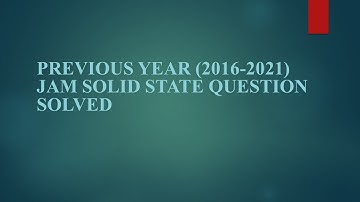 Solid State Chemistry Previous Year