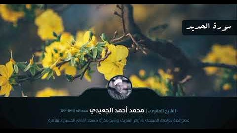 سورة الحديد || الشيخ المقرئ محمد أحمد الجعيدي رحمه الله