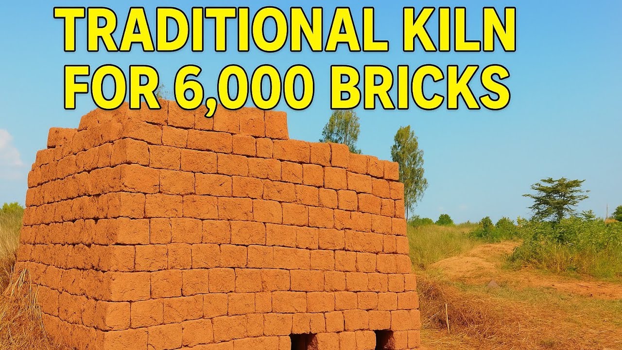 How To Build a Traditional Kiln For 6000 Bricks  (step by step)