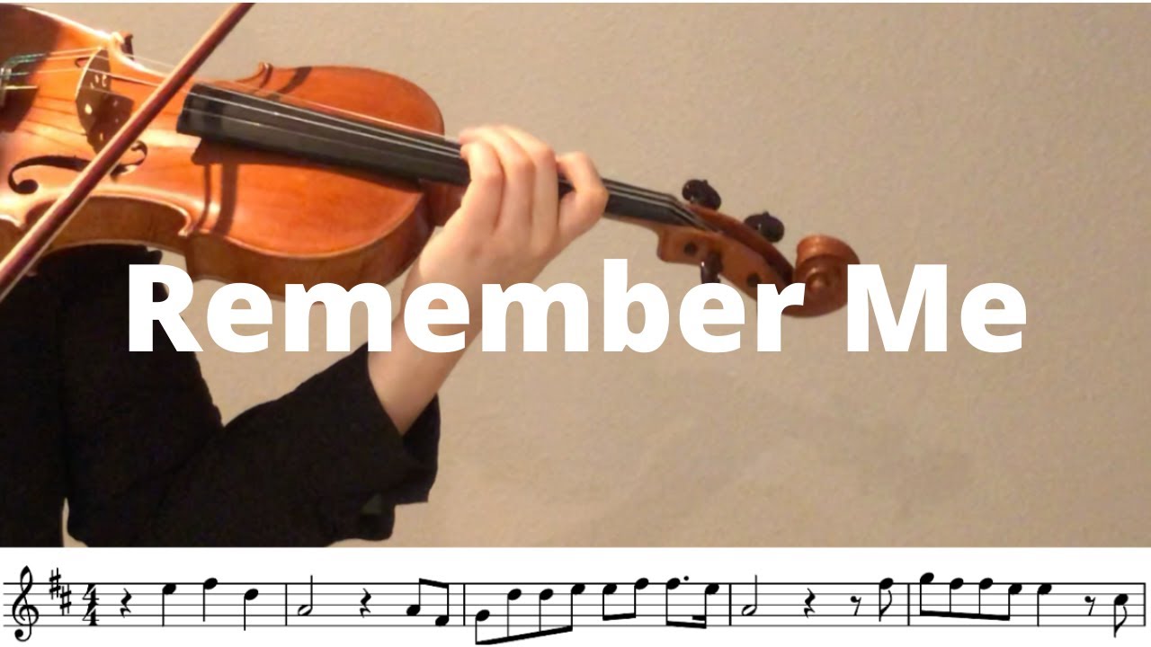 Remember Me from Disney "Coco"_Violin Cover (sheet music play along