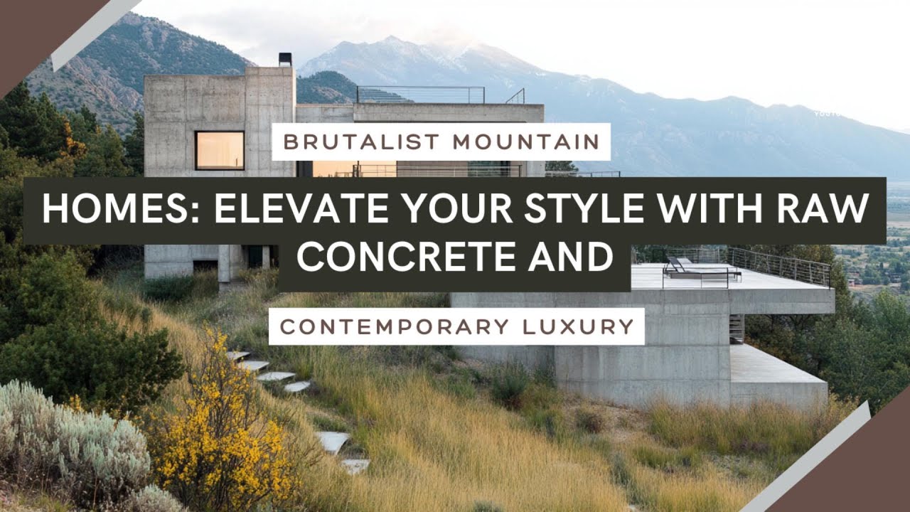 Brutalist Mountain Homes: Elevate Your Style with Raw Concrete and ...