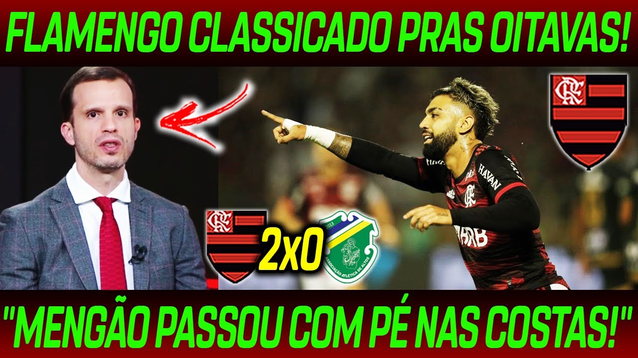 FLAMENGO 2 X 0 ALTOS | "FLAMENGO VENCE FÁCIL DENOVO E ESTÁ NAS OITAVAS ...