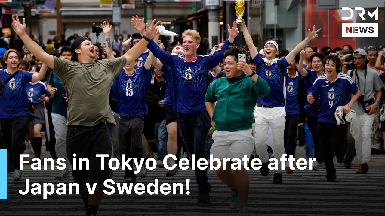 W杯　bank of America ブレスレット　スウェーデン戦　日本代表 TOKYO ERUPTS: Japan Fans EXPLODE in Celebration After Draw vs