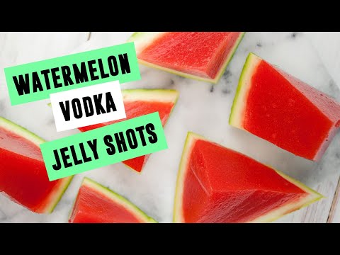 Watermelon Vodka Jelly Shots | SO VEGAN