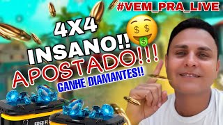 🔥FREE FIRE AO VIVO🔥BANDEIRÃO! X1 VALENDO CODIGUIN!💎FLUXO ALADDIN🇹🇱