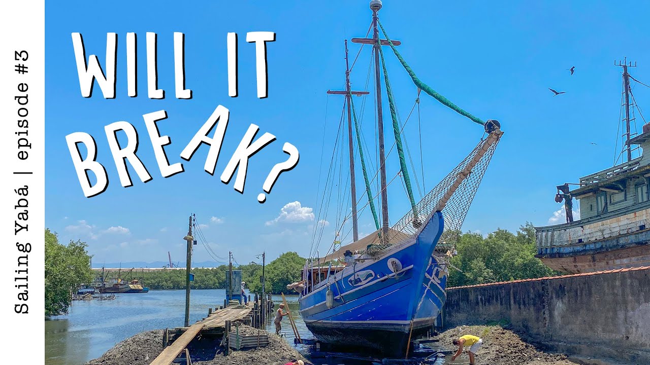 Lifting our wrecked schooner for the FIRST TIME in her life — Sailing Yabá #3