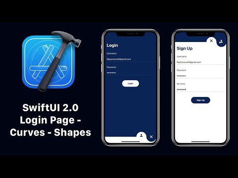 SwiftUI 2.0 Login Page - Custom Curves - Shapes - Animations - Xcode 12 - SwiftUI 2.0 Tutorials