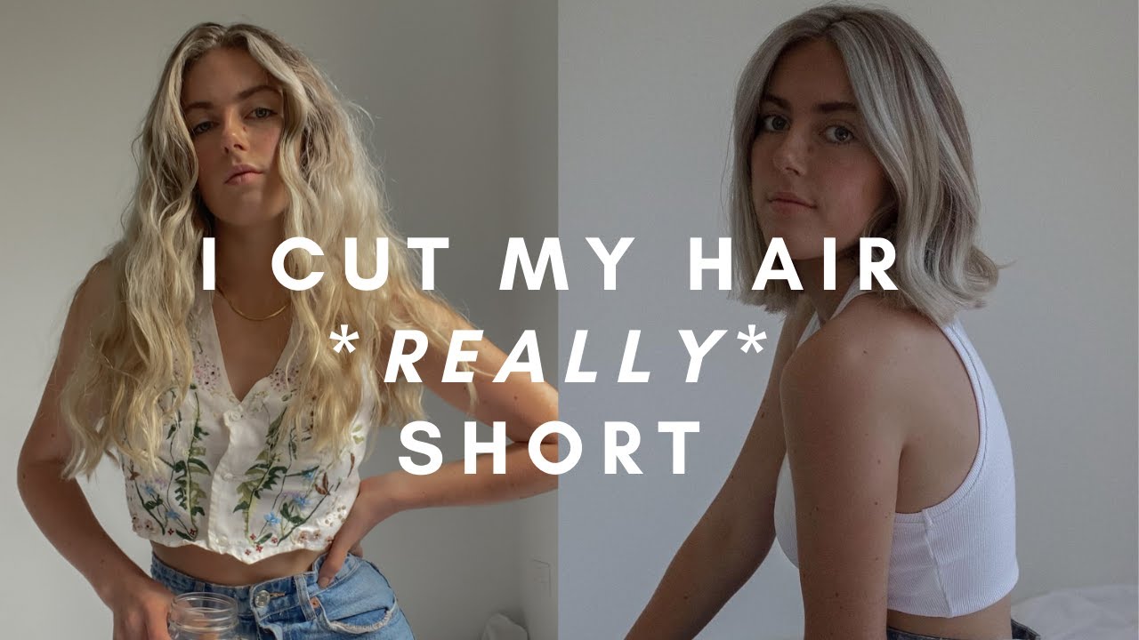 i cut my hair *REALLY* short!! + surprising my boyfriend YouTube