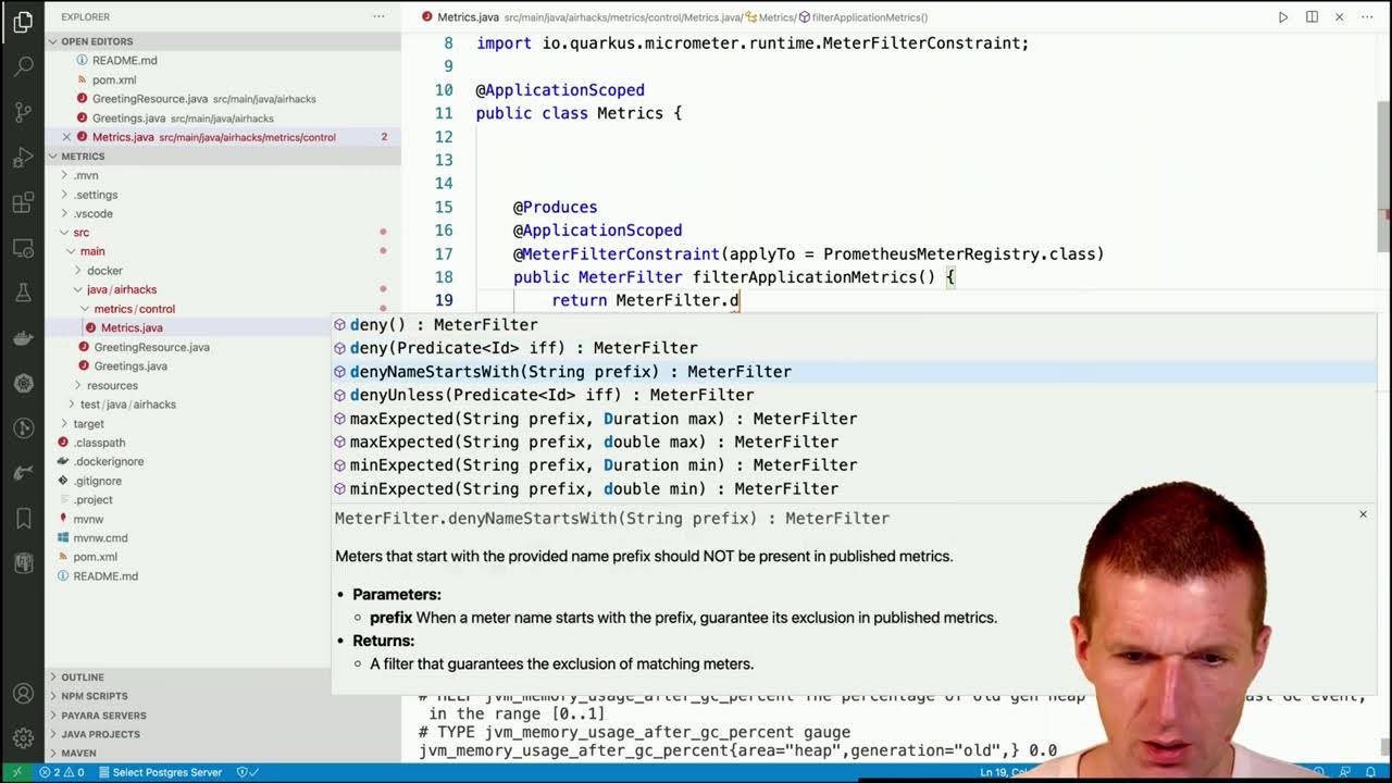 Micrometer metrics filtering with Quarkus slideless YouTube
