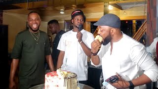 ACTOR DAMOLA OLATUNJI IN SHOCK AFTER FINDING OUT THE CAKE HE ATE HAS NOT BEEN CUT BY THE CELEBRANT