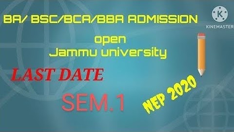 ADMISSION OF BA/BSC/BCA Semester 1 JAMMU UNIVERSITY/ 2022