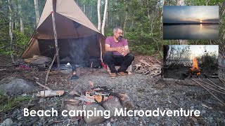 Micro adventure, camping on a tiny beach !