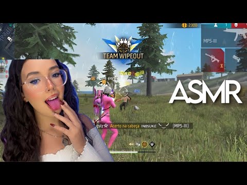 ASMR FREE FIRE 🔥SUSSURROS INTENSOS e MOUTH SOUNDS 👄💦 | + mostrando a conta 