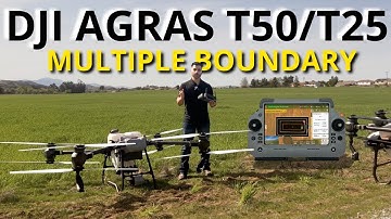 DJI Agras T50/T25 | Multiple Boundary-Only Route Operation Over Field