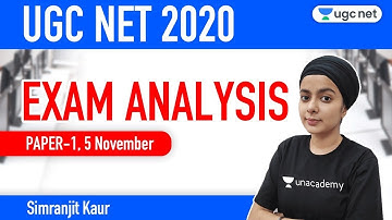 UGC NET 2020 | Complete Exam Analysis by Simranjit Kaur | 5 November Paper 1 Analysis