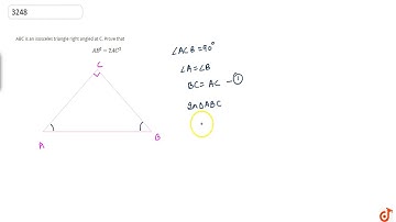 ABC is an isosceles triangle right angled at C. Prove that `A B^2=2A C^2` ....