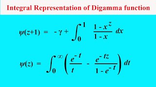 Digamma function- 3 - Integral representation of Digamma function