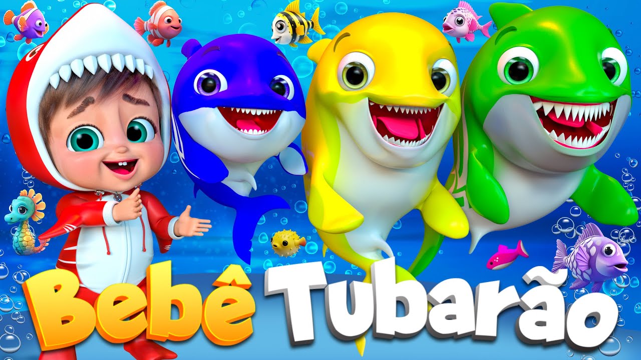 Nadando com o Bebê Tubarão @SuperLucaPortugues #rimasinfantis #musicasinfantis