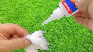 Super Glue and Cotton Miracle ! Pour Glue on Cotton and Amaze With Results