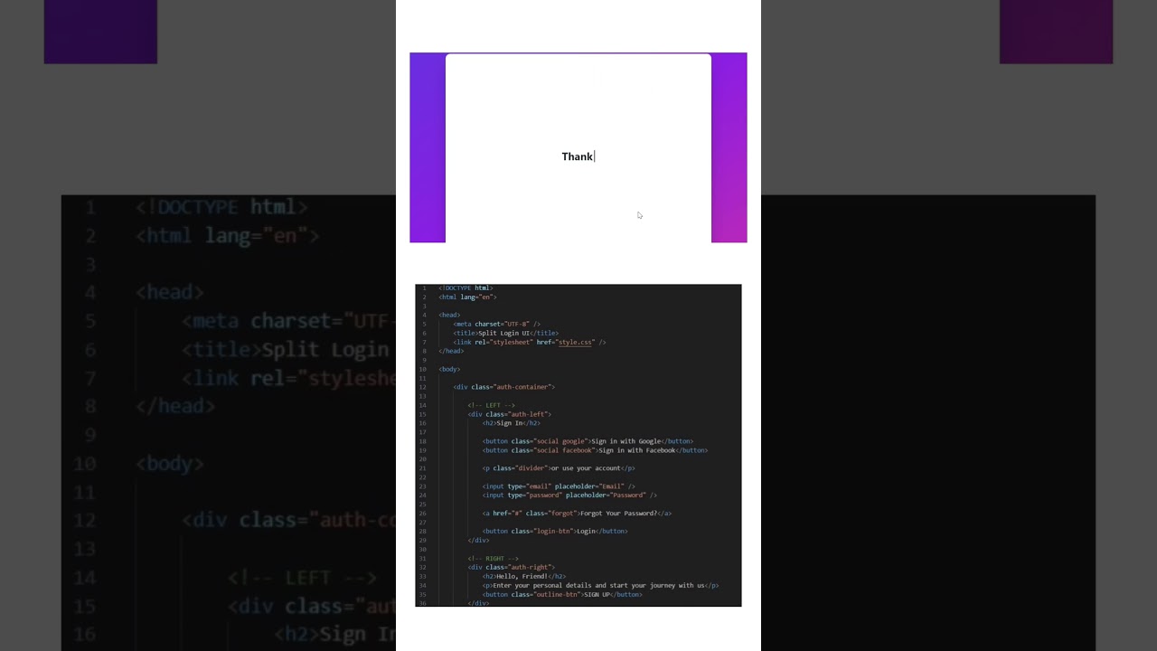 Clean Login UI with Code 🔥 Frontend Devs, Watch This”