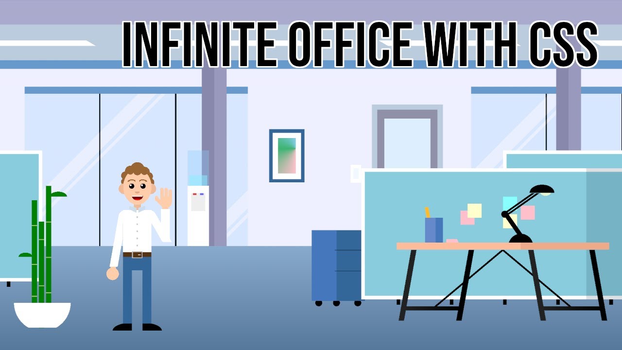 CSS Art: Drawing an office with CSS (no HTML!) - YouTube
