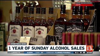 1 year of Sunday alcohol sales