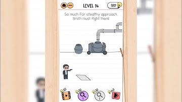 Brain Test 2 | Smith and Joe 2 | Level 14 - So much for stealthy approach. Smith must fight them!