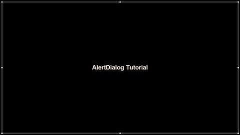AlertDialog tutorial