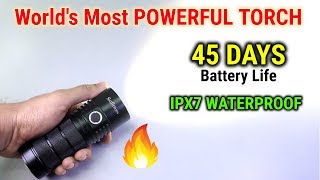 World's Most POWERFUL TORCH - 45 DAYS Battery Life | uTorch SP36
