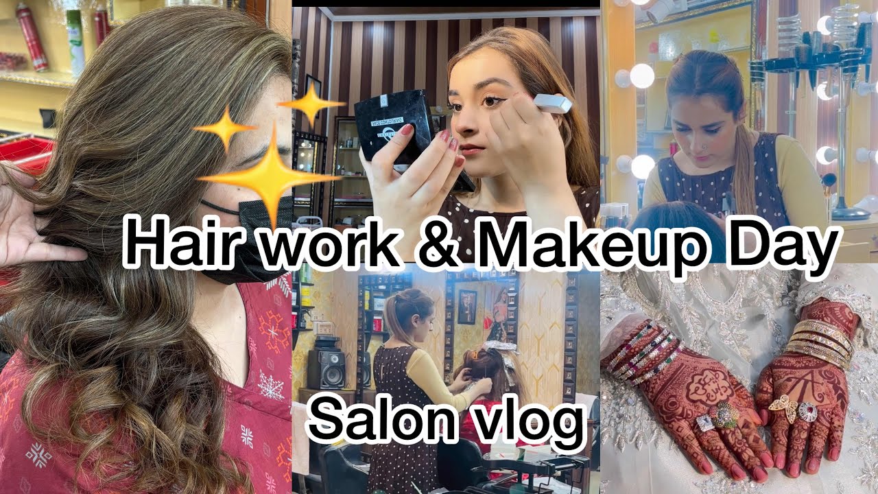 Beautiful Hair Dye Results / 💕 Bridal Makeup & Party Makeup 🦋 SalonVlog / 