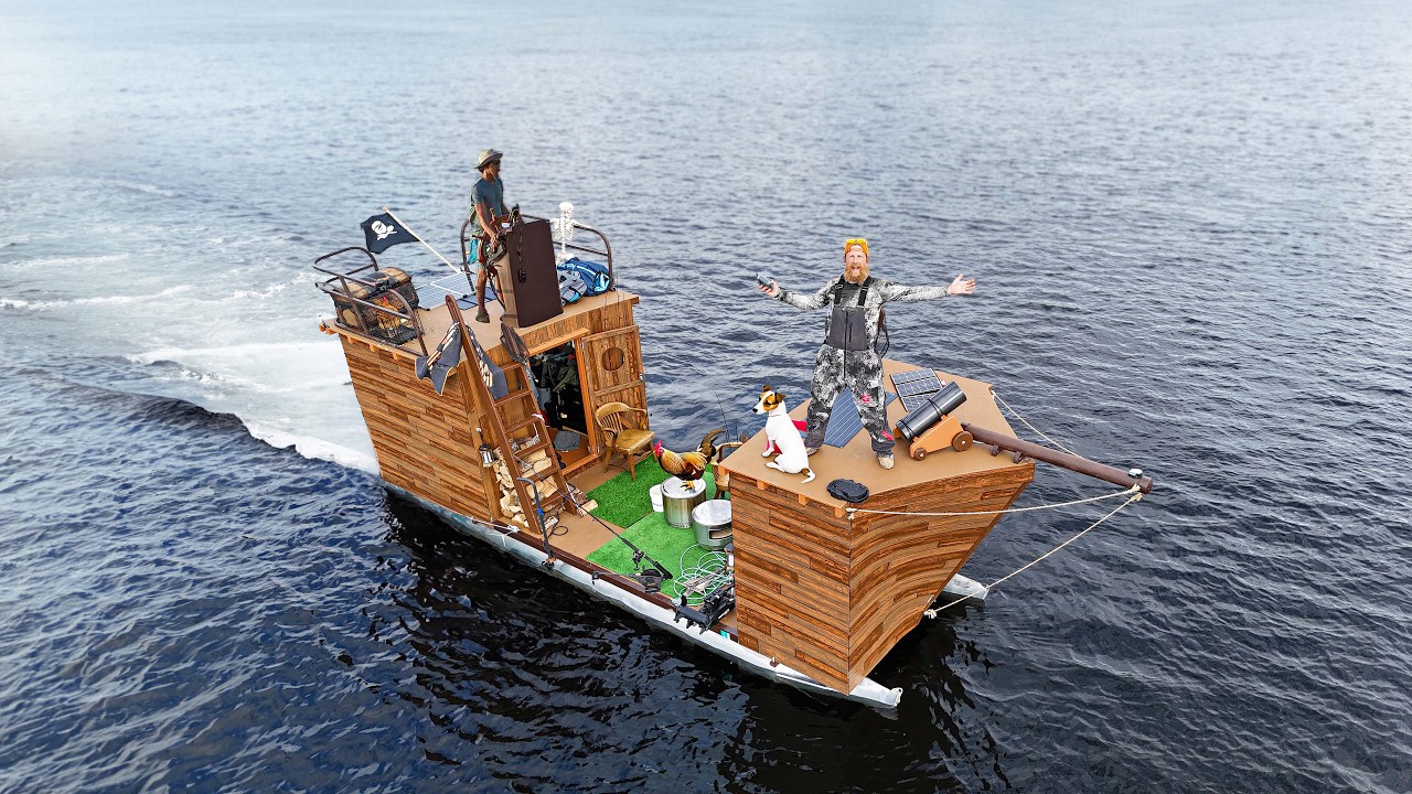 DAY 1 of 7 Waterworld Survival Challenge Season 2 The Pirate Ship