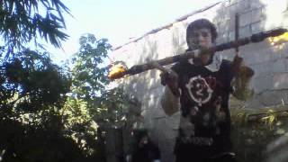 malabares con devil stick fire by yacoss