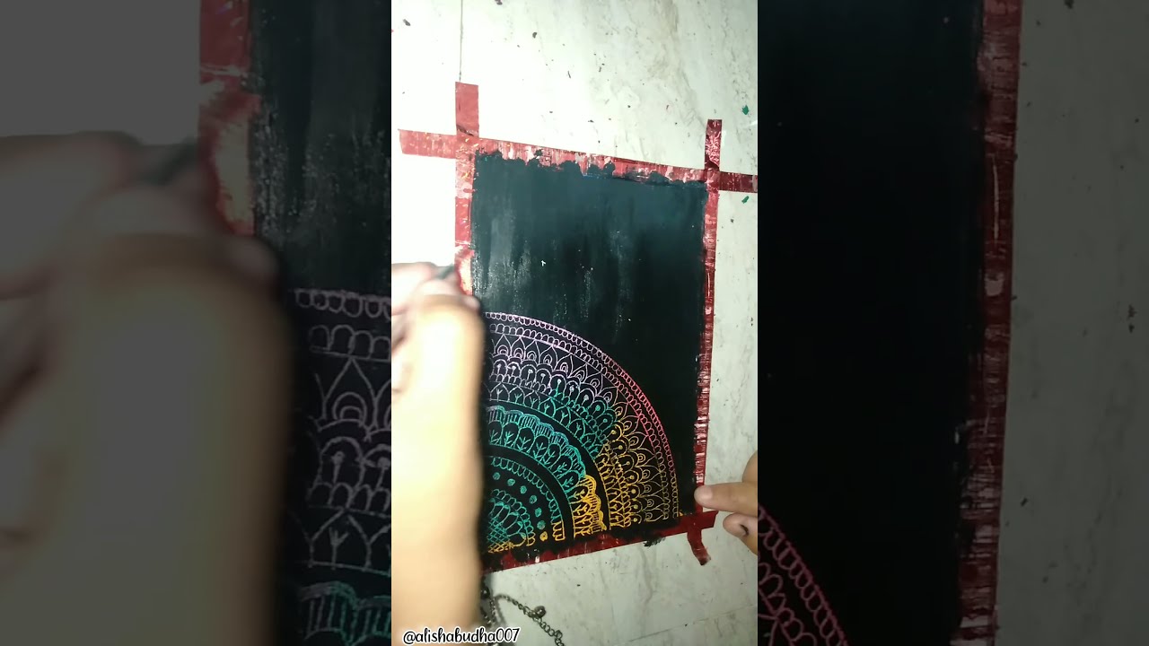 Mandala Art by Crayon Etching 🎨🖌️ | 