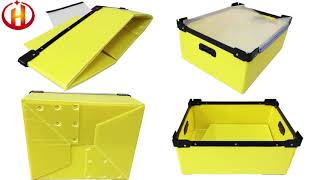 Bulk corrugated pp boxes corex boxes with dust custain -Huiyuan