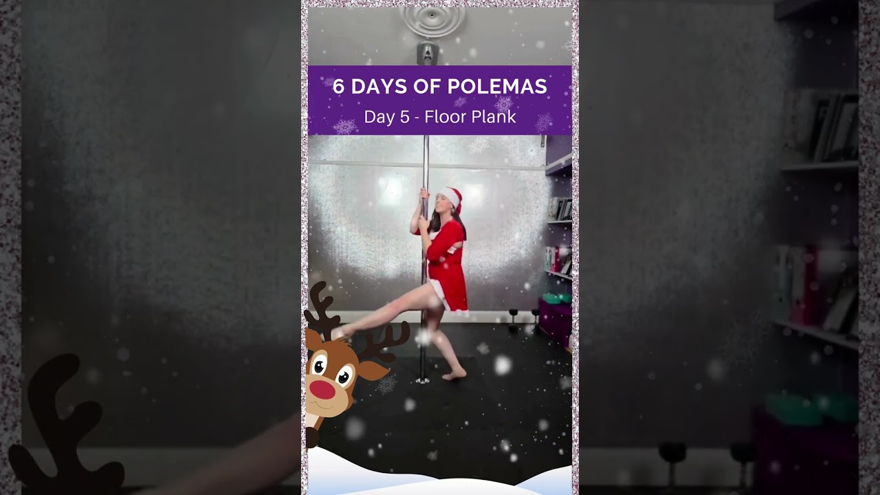 Day 5 of Polemas and we&rsquo;re getting LOW, peeps 😏🎄 Floor Plank &mdash; spicy, strong, and ties t