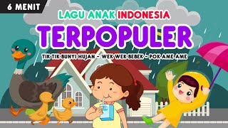 Kompilasi lagu anak indonesia terpopuler part 5 | tik tik hujan, wek wek bebek, pok ame ame