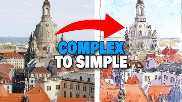 How To Simplify A Complex Scene | Beginner Urban Sketching Techniques