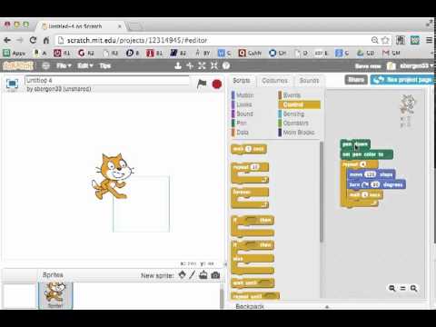 Making a Square or Triangle in Scratch - YouTube
