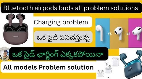 Bluetooth headphones one side not charging not working not connecting solution telugu