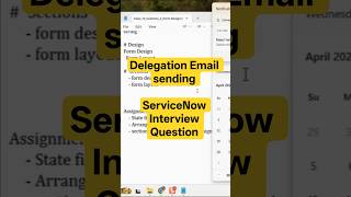 Delegation Email sending ServiceNow Interview Question #servicenow #skfacts