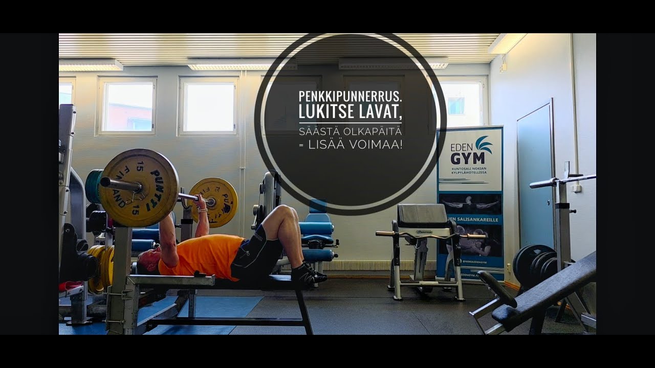Penkkipunnerrus: Lukitse lavat ja säästä olkapäät = enemmän voimaa.