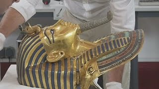 Tutankhamun's restored beard is back on display in Egypt