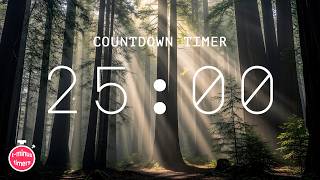 25 Minute Scenic Forest Countdown Timer 🍃 | Calm Nature Video for Focus