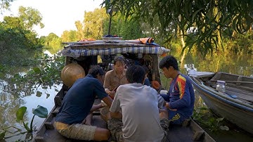 Cơm Chiều trên Sông Nước Miền Tây ● Ốc Bưu Vàng Kho Sả Ớt | Nét Quê #118