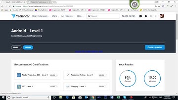 Android Development Level-1 Freelancer Exam Pass- 80% February 2018