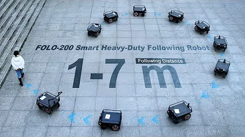 FOLO-200: Smart Heavy-Duty Following Cart | 100KG Load, Intelligent Tracking & Multi-Mode Control