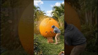 I BUILT A SECRET ROOM INSIDE A GIANT ORANGE 🍊 (UNBELIEVABLE TRANSFORMATION)