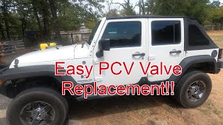 2008 Jeep Wrangler : PCV Valve Replacement, Possible Red Lighting Bolt  Repair. - YouTube