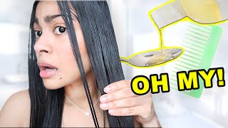 Baby hair wash routine gone BALD!!! 🤭😱🤯😡 black Jamaican castor oil