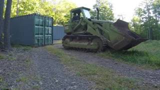 Dragging shipping containers up a hill